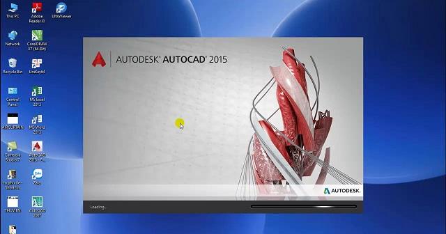 Mở Autocad 2015 để sử dụng