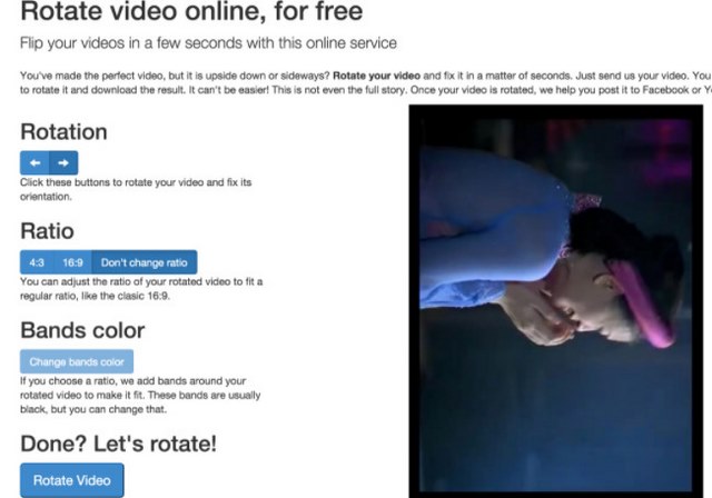 Xoay video bị ngược đơn giản bằng RotateMyVideo.net
