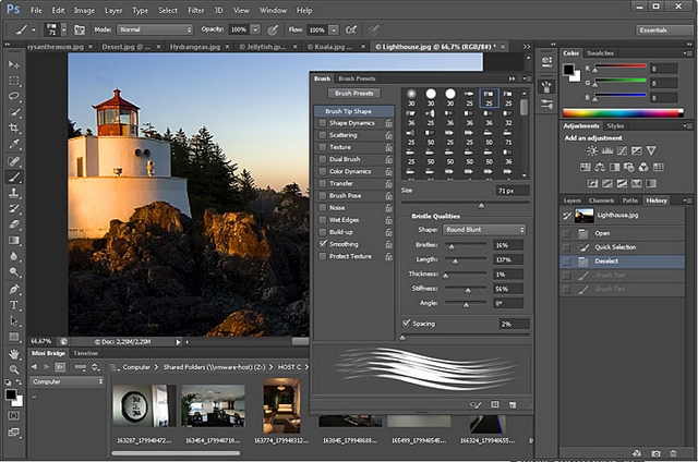 Photoshop CS6 hỗ trợ người dùng đầy đủ tính năng cần thiết
